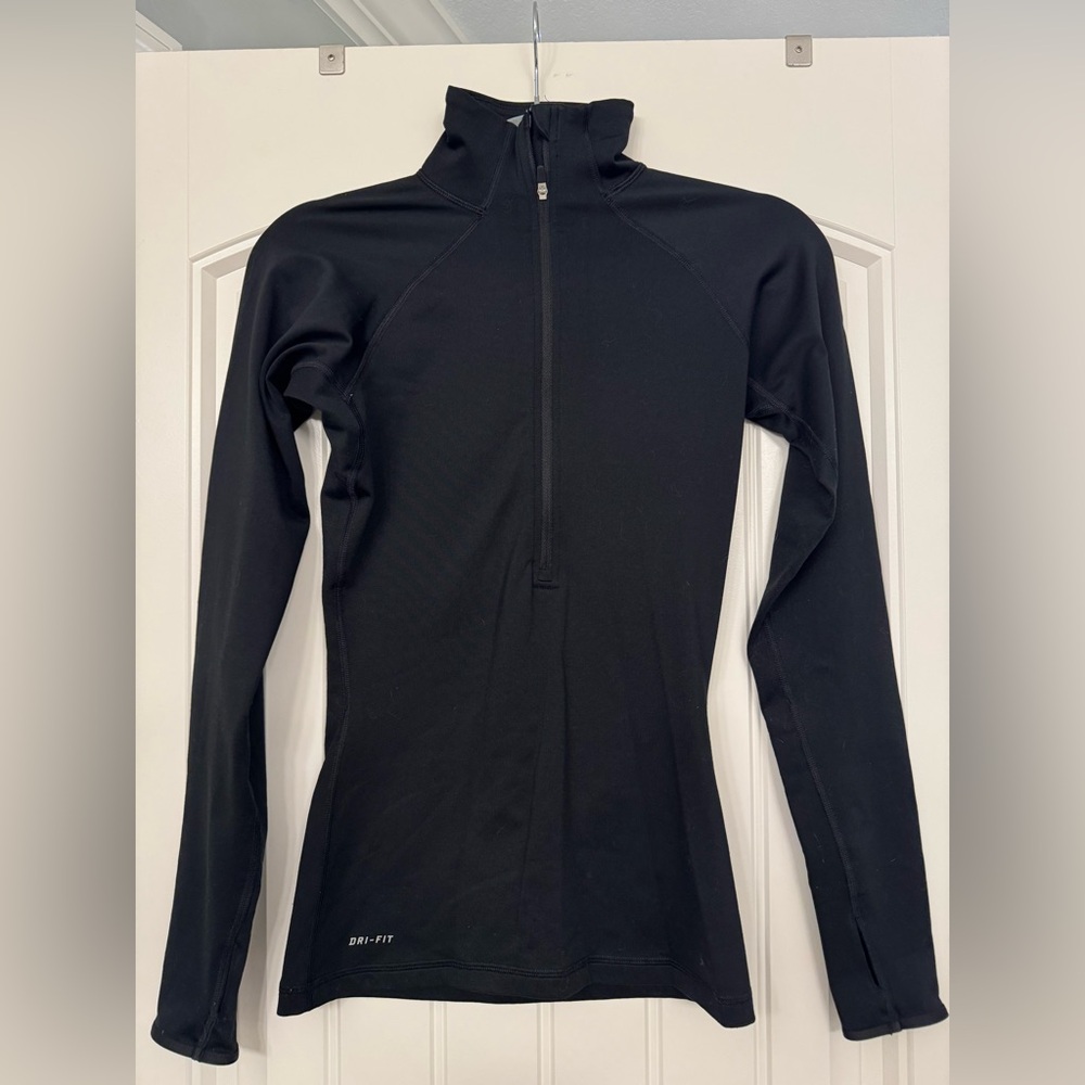 Nike Pro Quarter Zip Long Sleeve Black Athletic Wear